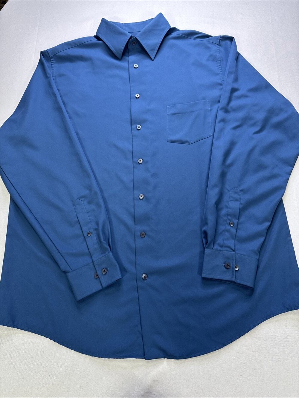 Murano Easy Care Men’s Dress Shirt XLT Blue Long Sleeve Button Down
